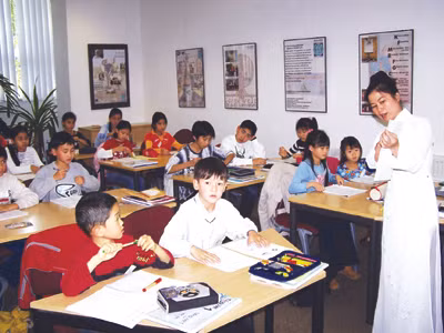 Một lớp học tiếng Việt tại Pháp