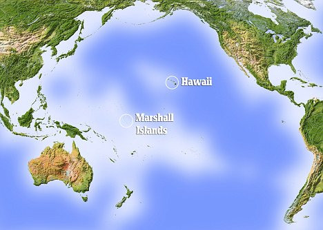 Vị trí điểm phóng và điểm đến của AHW