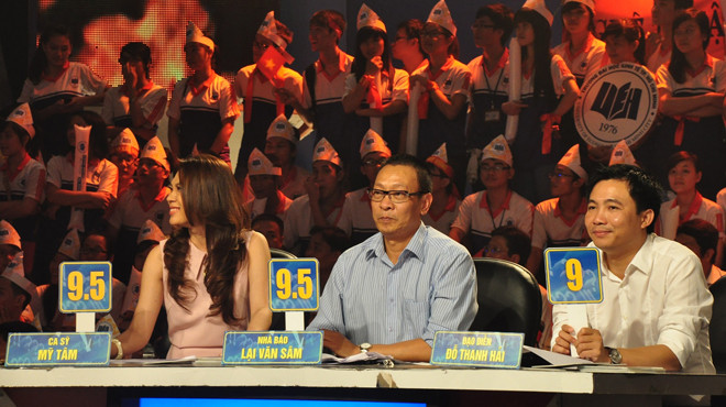 Ba giám khảo SV ti vi của ĐH Yersin Đà Lạt. Ảnh: Quang ĐỊnh