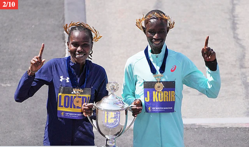 Sharon Lokedi và John Korir, cùng đến từ Kenya, vô địch Boston Marathon. Sharon Lokedi và John Korir, cùng đến từ Kenya, vô địch Boston Marathon.