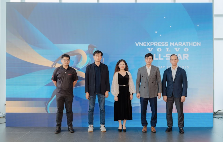 BTC họp báo công bố giải VnExpress Marathon Volvo All-Star 2025.