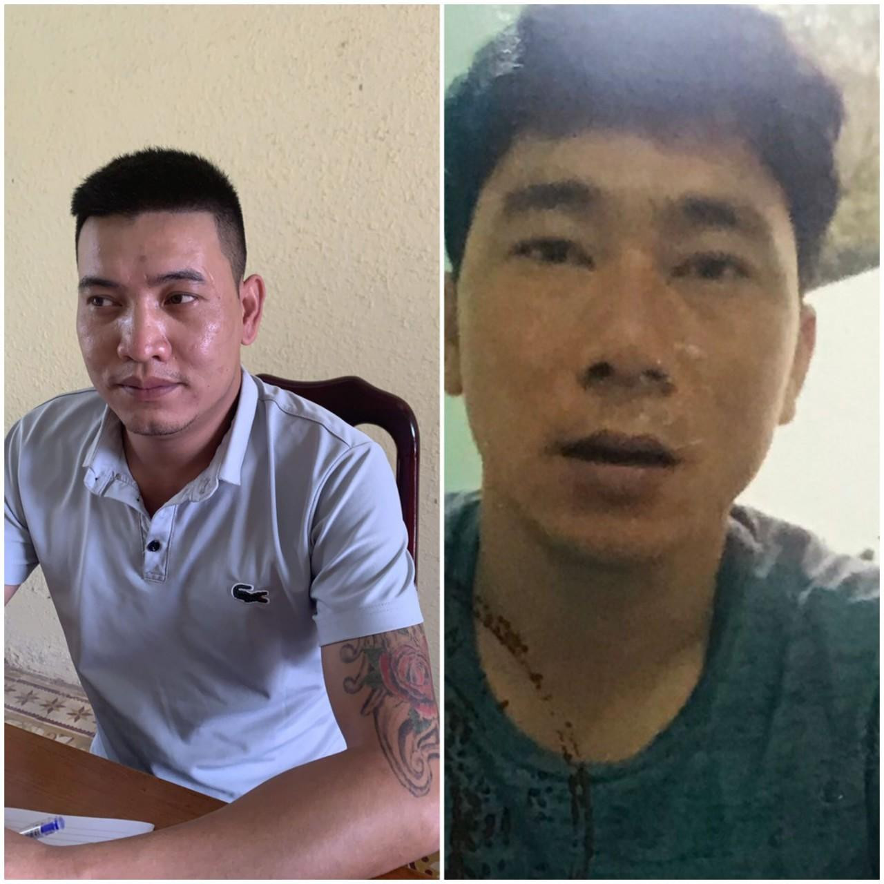 Bị can Bùi Đức Hoàn (trái) và Nguyễn Đăng Duẫn tại cơ quan công an. Ảnh: Phòng ANĐT.