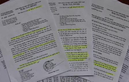 Nhiều văn bản của UBND tỉnh Thái Nguyên chỉ đạo các Sở, ngành “hợp thức hóa” đất đê thành đất dự án. Ảnh: TL. Nhiều văn bản của UBND tỉnh Thái Nguyên chỉ đạo các Sở, ngành “hợp thức hóa” đất đê thành đất dự án. Ảnh: TL