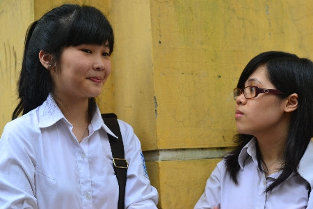 Thí sinh trong kì thi tốt nghiệp THPT năm 2012