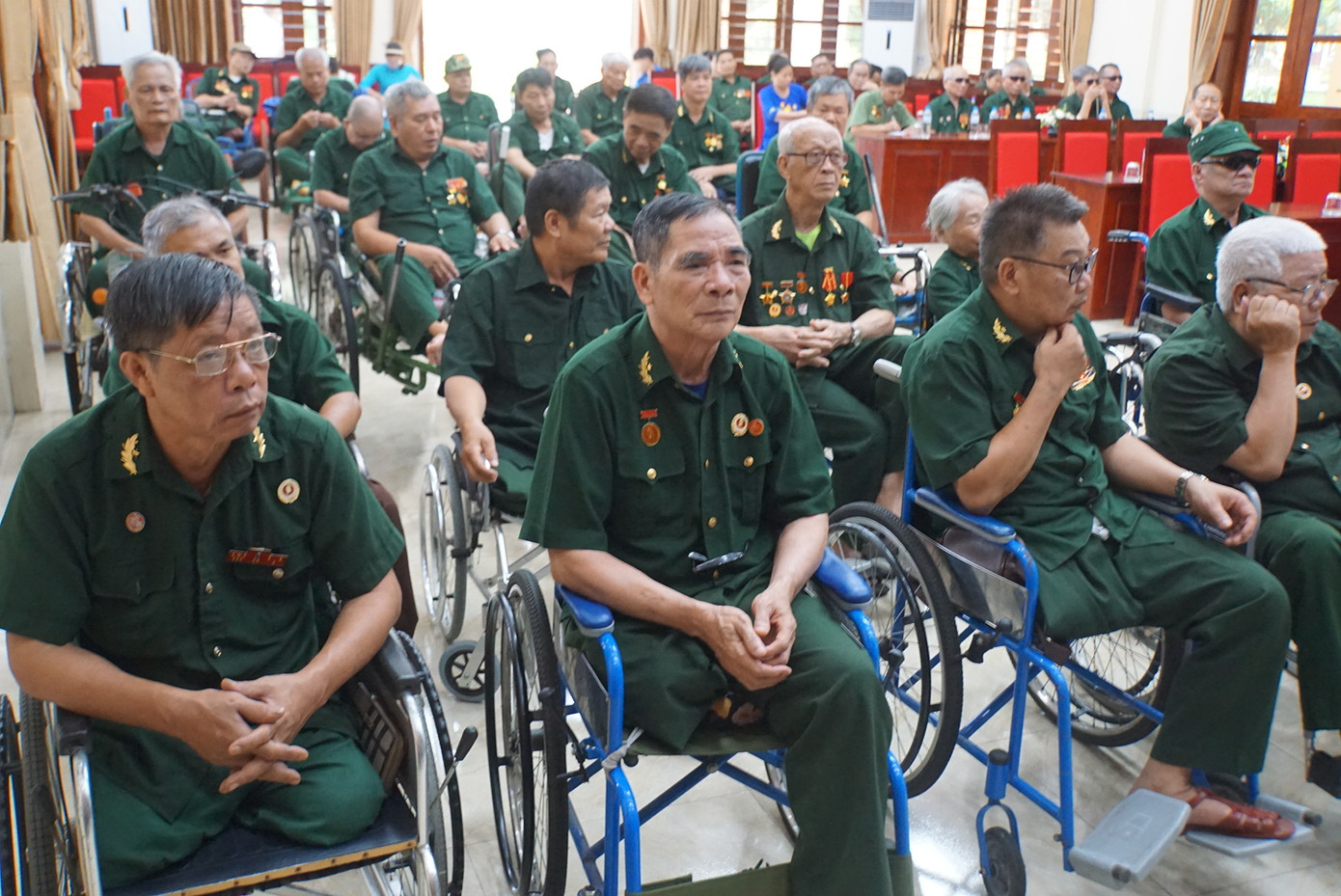 Thương binh đang được nuôi dưỡng tại Trung tâm Điều dưỡng thương binh Duy Tiên, Hà Nam