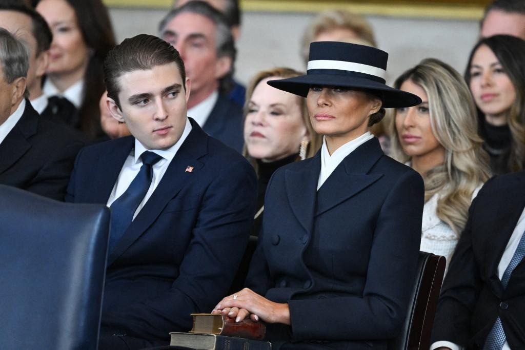 Bà Melania phủ nhận tin đồn về con trai. Ảnh: Getty Images. Bà Melania phủ nhận tin đồn về con trai. Ảnh: Getty Images.
