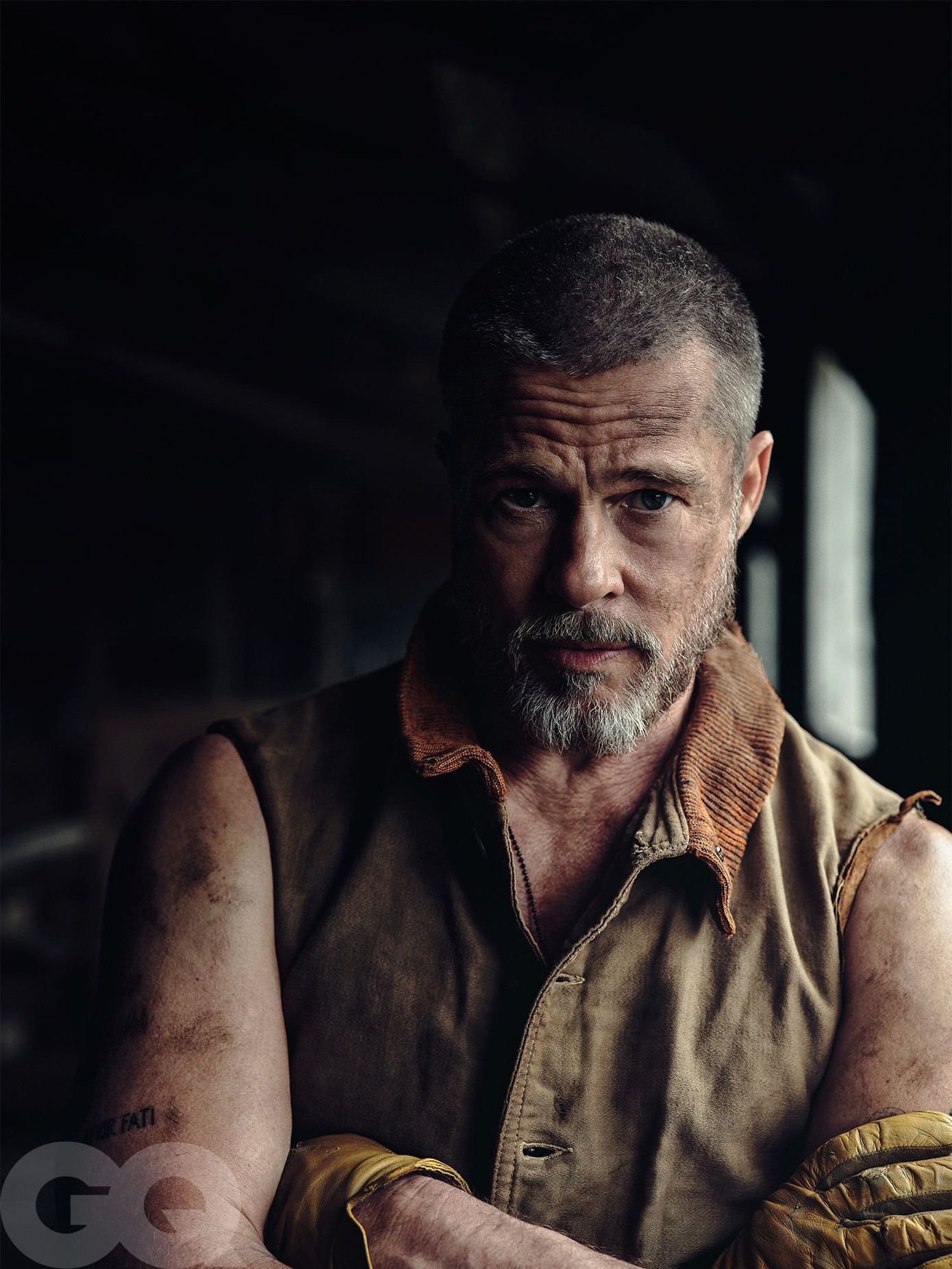 Brad Pitt tỏ ra bình thản khi nói về vụ ly hôn với Angelina Jolie. Ảnh: GQ. Brad Pitt tỏ ra bình thản khi nói về vụ ly hôn với Angelina Jolie. Ảnh: GQ.