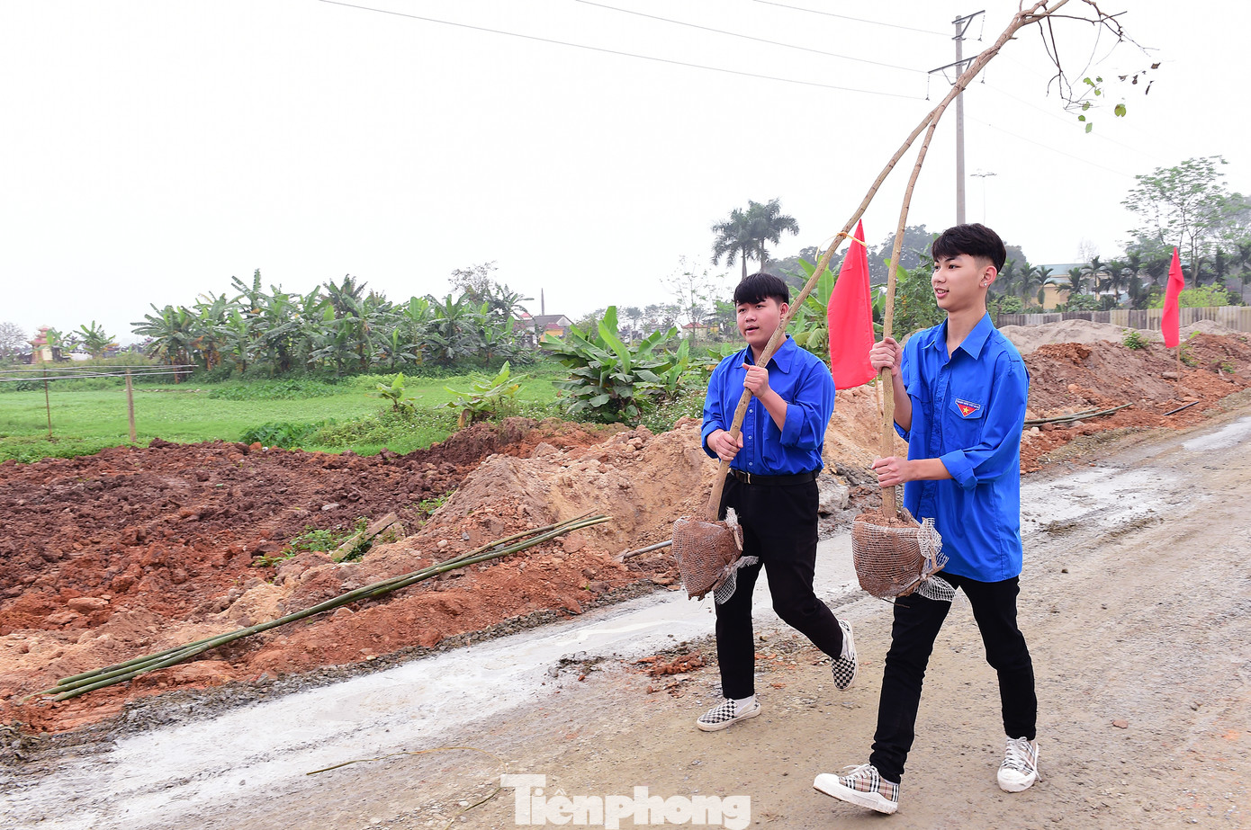 Các đại biểu và đoàn viên thanh niên ở Phú Thọ trồng cây và khánh thành công trình Đường cây thanh niên. Ảnh: Xuân Tùng Các đại biểu và đoàn viên thanh niên ở Phú Thọ trồng cây và khánh thành công trình Đường cây thanh niên. Ảnh: Xuân Tùng