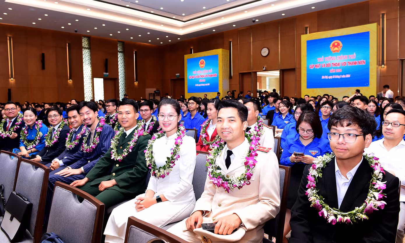 Các Gương mặt trẻ Việt Nam tiêu biểu năm 2023 tại chương trình. Ảnh: Xuân Tùng