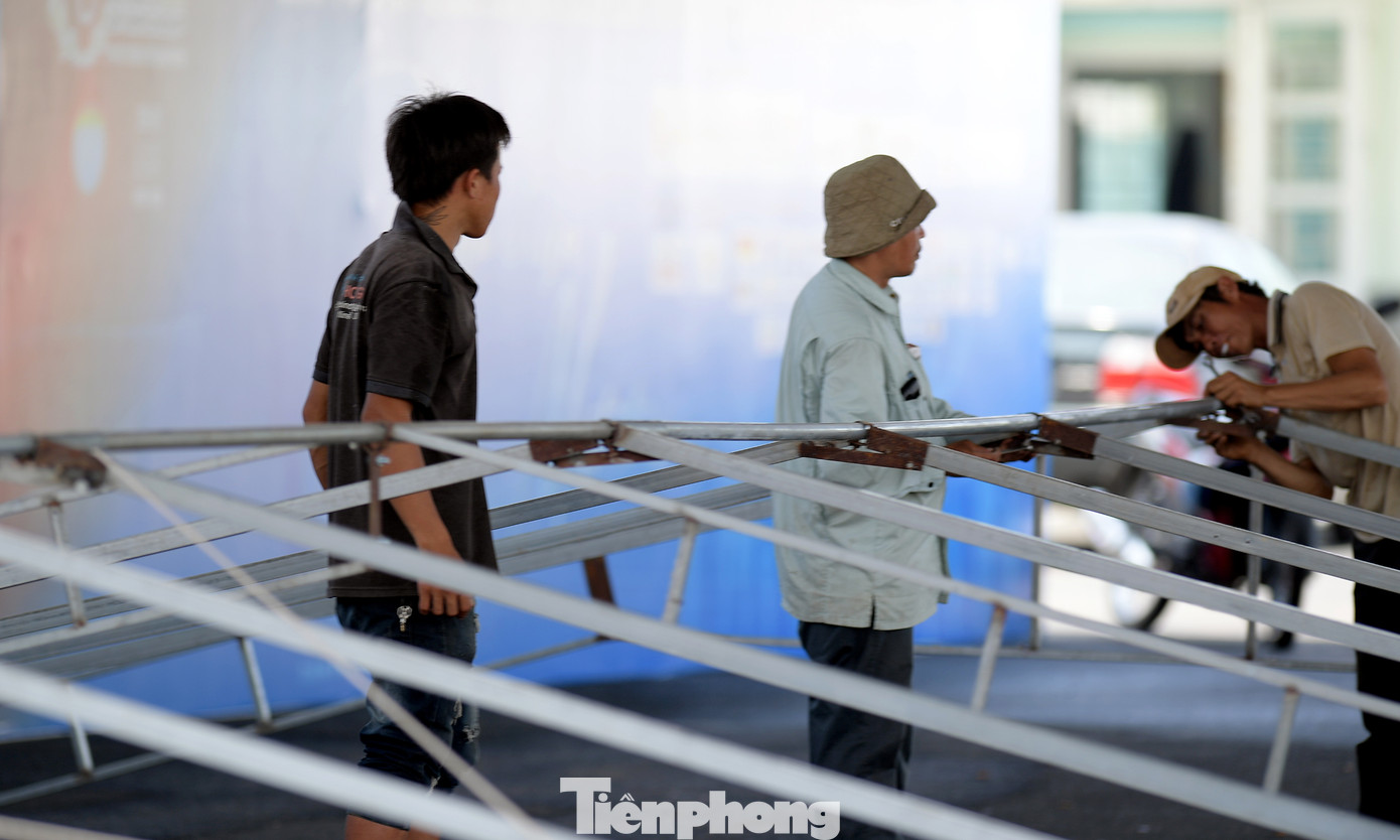 Đơn vị thi công đang hoàn tất các công đoạn cuối cùng.