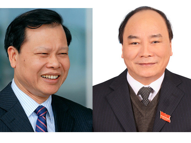 Ông Vũ Văn Ninh (bên trái) và ông Nguyễn Xuân Phúc.