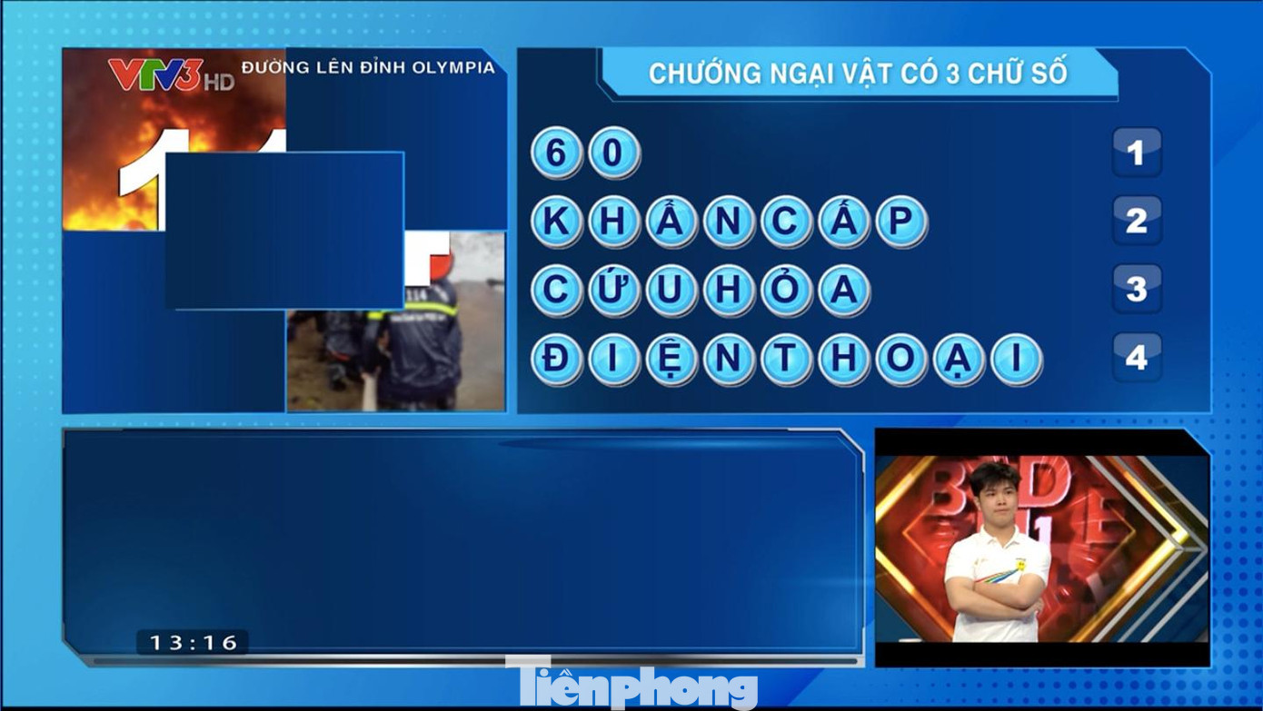 Giao diện phần thi Vượt chướng ngại vật Olympia 22