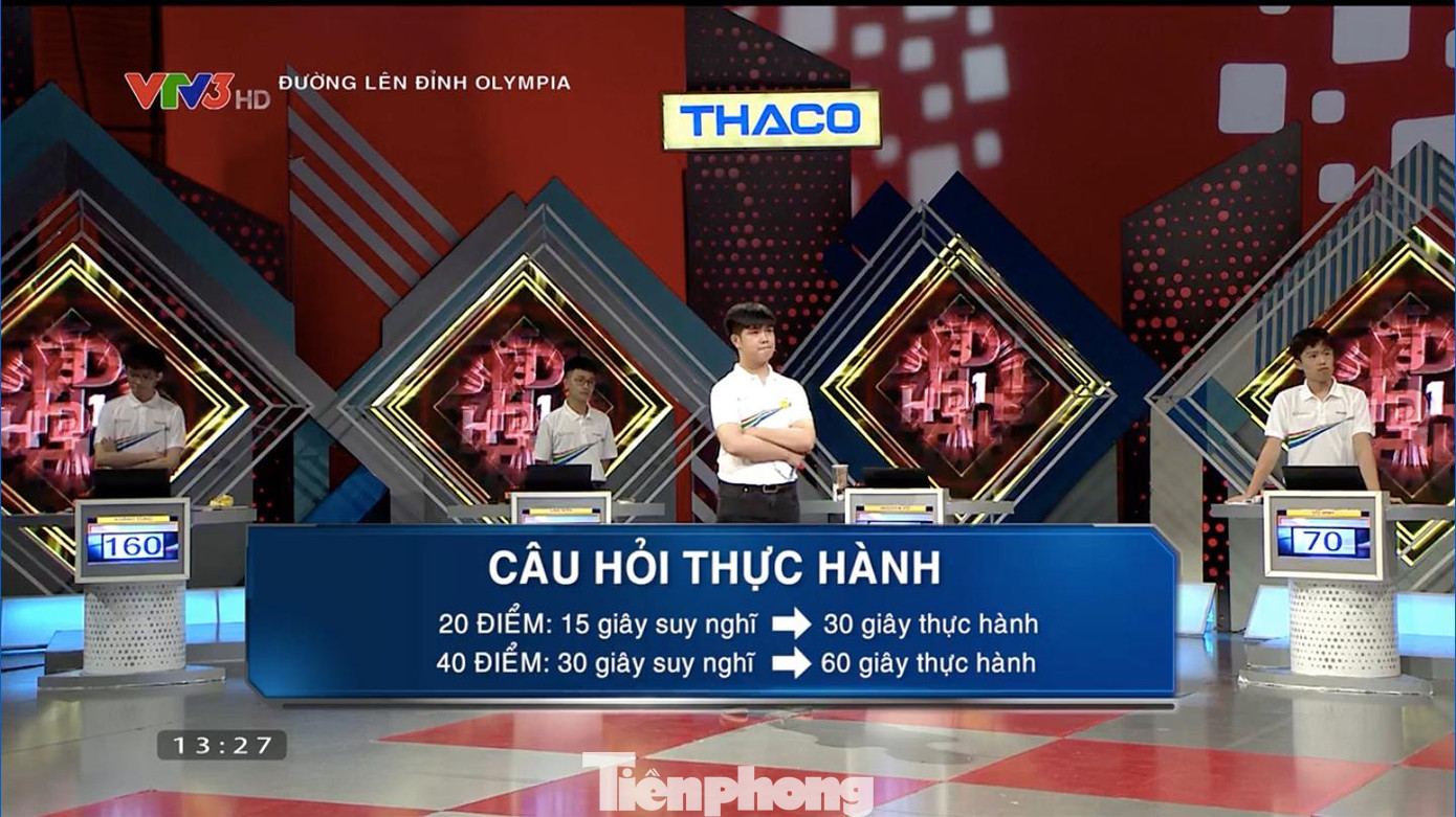 Luật chơi về câu hỏi thực hành trong phần thi Về đích
