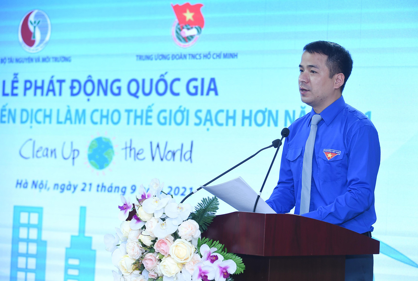 Bí thư T.Ư Đoàn Ngô Văn Cương phát biểu tại chương trình. Ảnh: Xuân Tùng Bí thư T.Ư Đoàn Ngô Văn Cương phát biểu tại chương trình. Ảnh: Xuân Tùng