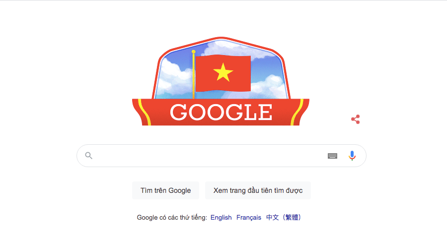Ảnh đại diện mới trên trang chủ của Google nhân dịp Quốc khánh Việt Nam (2/9) Ảnh đại diện mới trên trang chủ của Google nhân dịp Quốc khánh Việt Nam (2/9)