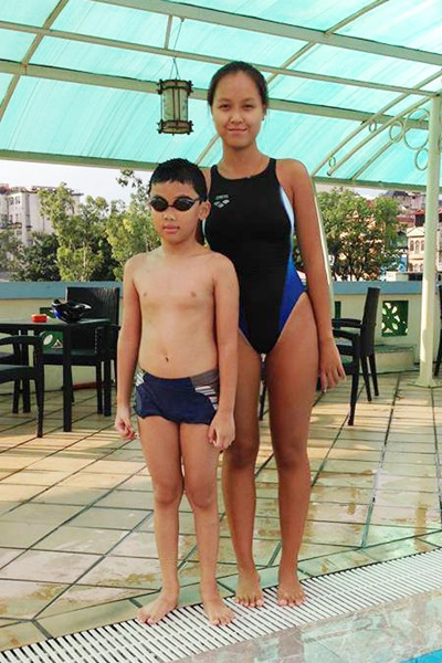 Cô giáo Phương Anh bên học trò nhí của mình. Cô giáo Phương Anh bên học trò nhí của mình