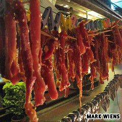 Thịt lợn khô ở thủ đô Bangkok, Thái Lan.