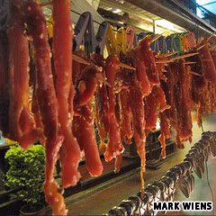 Thịt lợn khô ở thủ đô Bangkok, Thái Lan.