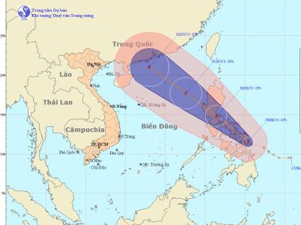 Cơn bão Rumbia ở miền Trung Philippin đang mạnh dần lên. Ảnh: Trung tâm dự báo khí tượng thủy văn Trung Ương. Cơn bão Rumbia ở miền Trung Philippin đang mạnh dần lên.