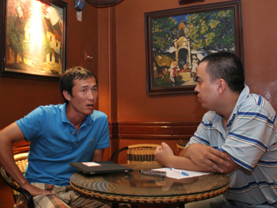 Đặng Phương Nam trao đổi với PV Tiền Phong Online