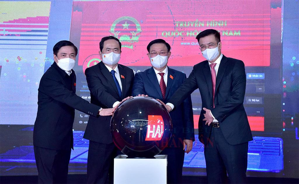 Lãnh đạo Quốc hội tại lễ ra mắt Hệ sinh thái số của Truyền hình Quốc hội Việt Nam Lãnh đạo Quốc hội tại lễ ra mắt Hệ sinh thái số của Truyền hình Quốc hội Việt Nam