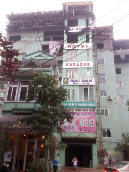 Khách sạn Mai Đan - nơi ông Bình bị sát hại. Ảnh: T.N