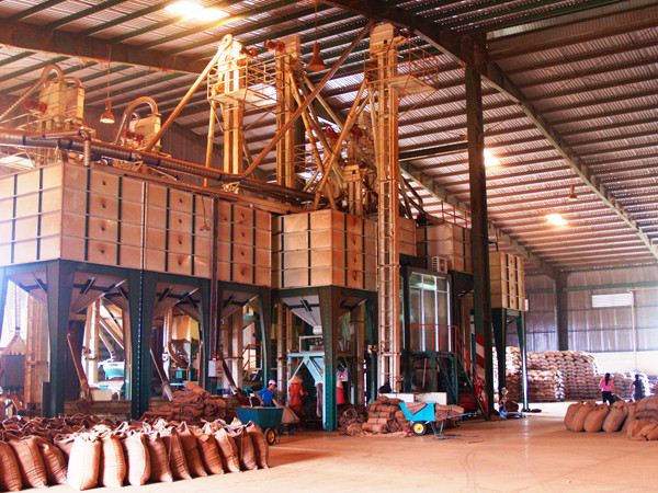 Dây chuyền sơ chế cà phê xuất khẩu của Simexco Đắk Lắk Ảnh: HTN