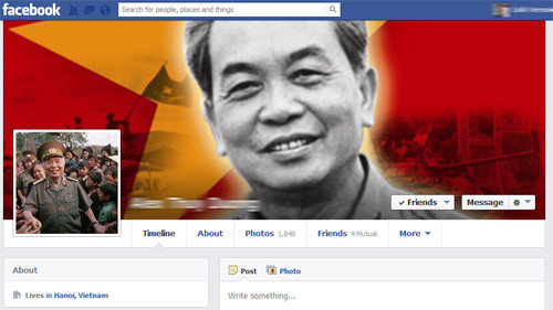 Một bạn trẻ thay hình ảnh đại diện bằng ảnh của Đại tướng Võ Nguyên Giáp.. Một bạn trẻ thay hình ảnh đại diện bằng ảnh của Đại tướng Võ Nguyên Giáp.