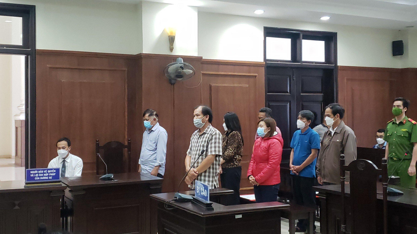 Các bị cáo tại phiên toà phúc thẩm. Ảnh: C.L