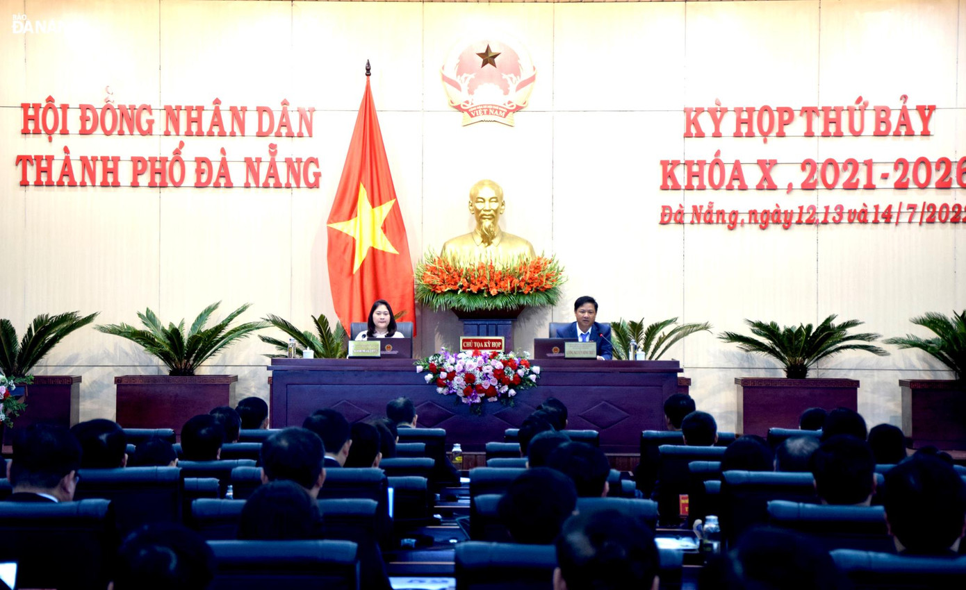 Quang cảnh kỳ họp thứ 7, HĐND TP Đà Nẵng khoá X.