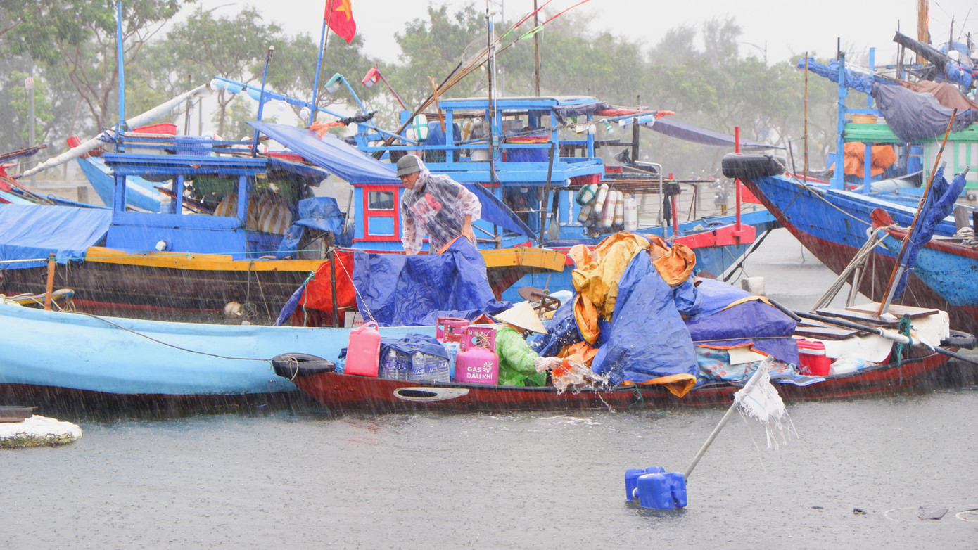 Theo báo cáo của BQL Âu thuyền và cảng cá Thọ Quang, hiện nay, neo đậu tại âu thuyền Thọ Quang có 590 tàu. Cụ thể, Đà Nẵng có 354 tàu, các tỉnh khác 236 tàu. Ngoài ra còn 95 ghe nhỏ. Ảnh: Nguyễn Thành. Theo báo cáo của BQL Âu thuyền và cảng cá Thọ Quang, hiện nay, neo đậu tại âu thuyền Thọ Quang có 590 tàu. Cụ thể, Đà Nẵng có 354 tàu, các tỉnh khác 236 tàu. Ngoài ra còn 95 ghe nhỏ. Ảnh: Nguyễn Thành.