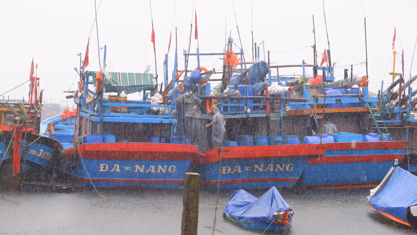 Các ngư dân Đà Nẵng neo đậu tàu thuyền trú tránh bão tại âu thuyền Thọ Quang. Ảnh: Nguyễn Thành. Các ngư dân Đà Nẵng neo đậu tàu thuyền trú tránh bão tại âu thuyền Thọ Quang. Ảnh: Nguyễn Thành.