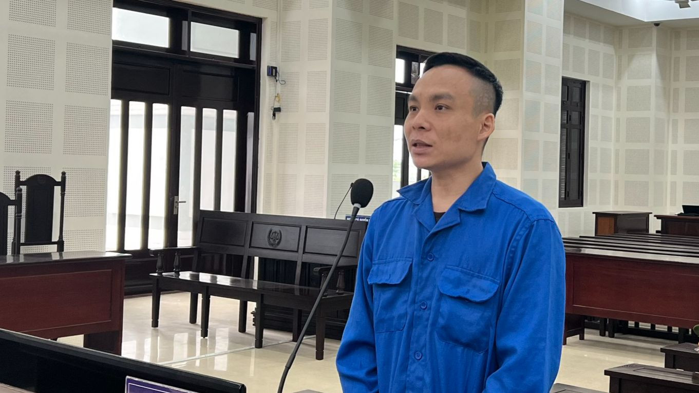 Bị cáo Nguyễn Thanh Quang tại phiên tòa.