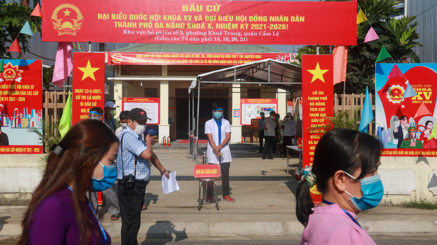 Địa điểm diễn tập bầu cử thuộc Tổ bầu cử số 3 phường Khuê Trung, quận Cẩm Lệ. Cuộc diễn tập diễn kéo dài 4 giờ đồng hồ với sự tham gia đầy đủ của các bộ phận phục vụ bầu cử trong điều kiện dịch bệnh COVID-19 bùng phát. Sở Y tế TP Đà Nẵng được giao nhiệm vụ tổ chức buổi diễn tập để ghi hình, dựng thành video riêng để hướng dẫn cho tất cả các điểm bầu cử trên toàn thành phố.