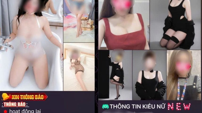 Hình ảnh các "kiều nữ" được đăng tải để môi giới mại dâm.