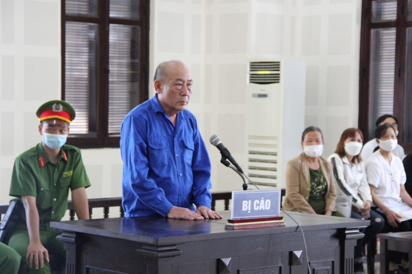 Bị cáo Văn tại phiên toà.