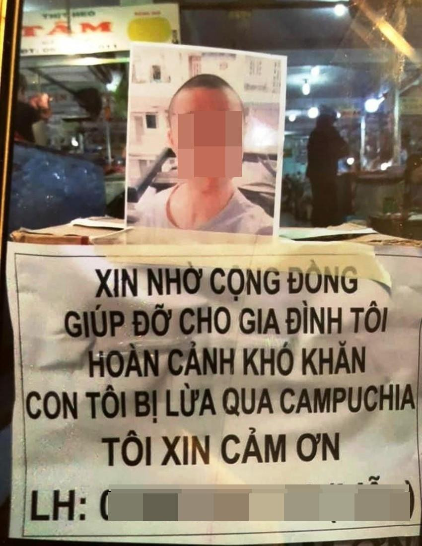 Hình ảnh gia đình một nạn nhân lên mạng cầu cứu vì người thân bị lừa đưa qua Campuchia. Hình ảnh gia đình một nạn nhân lên mạng cầu cứu vì người thân bị lừa đưa qua Campuchia.