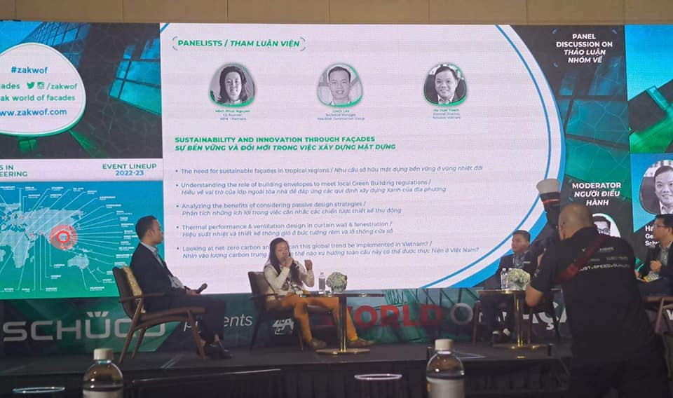 Anh Minh chia sẻ tại Zak World Facades Event – Chuỗi hội nghị quốc tế về thiết kế và kỹ thuật mặt dựng.