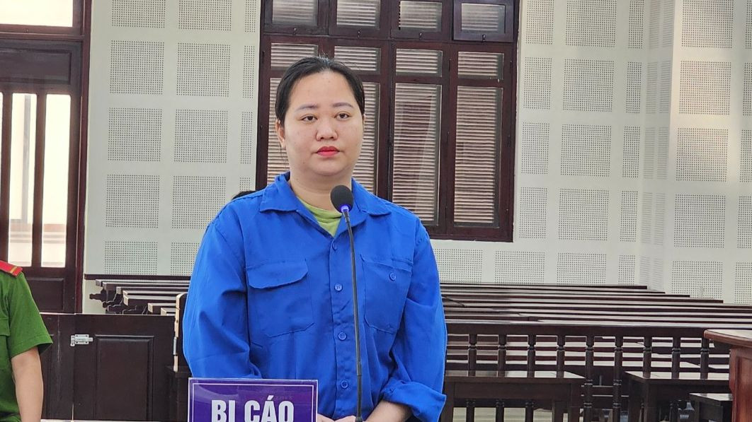 Bị cáo Trần Thị Thu Hạnh tại phiên tòa sơ thẩm.