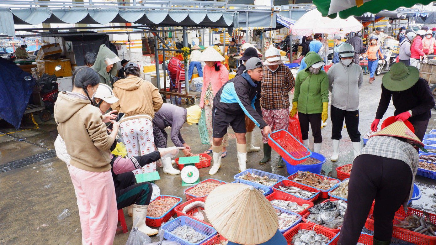 Cảng cá Thọ Quang là cảng cá lớn nhất miền Trung. Các tiểu thương từ các chợ trên địa bàn đến lựa chọn, thu mua các loại hải sản ngay tại chợ.