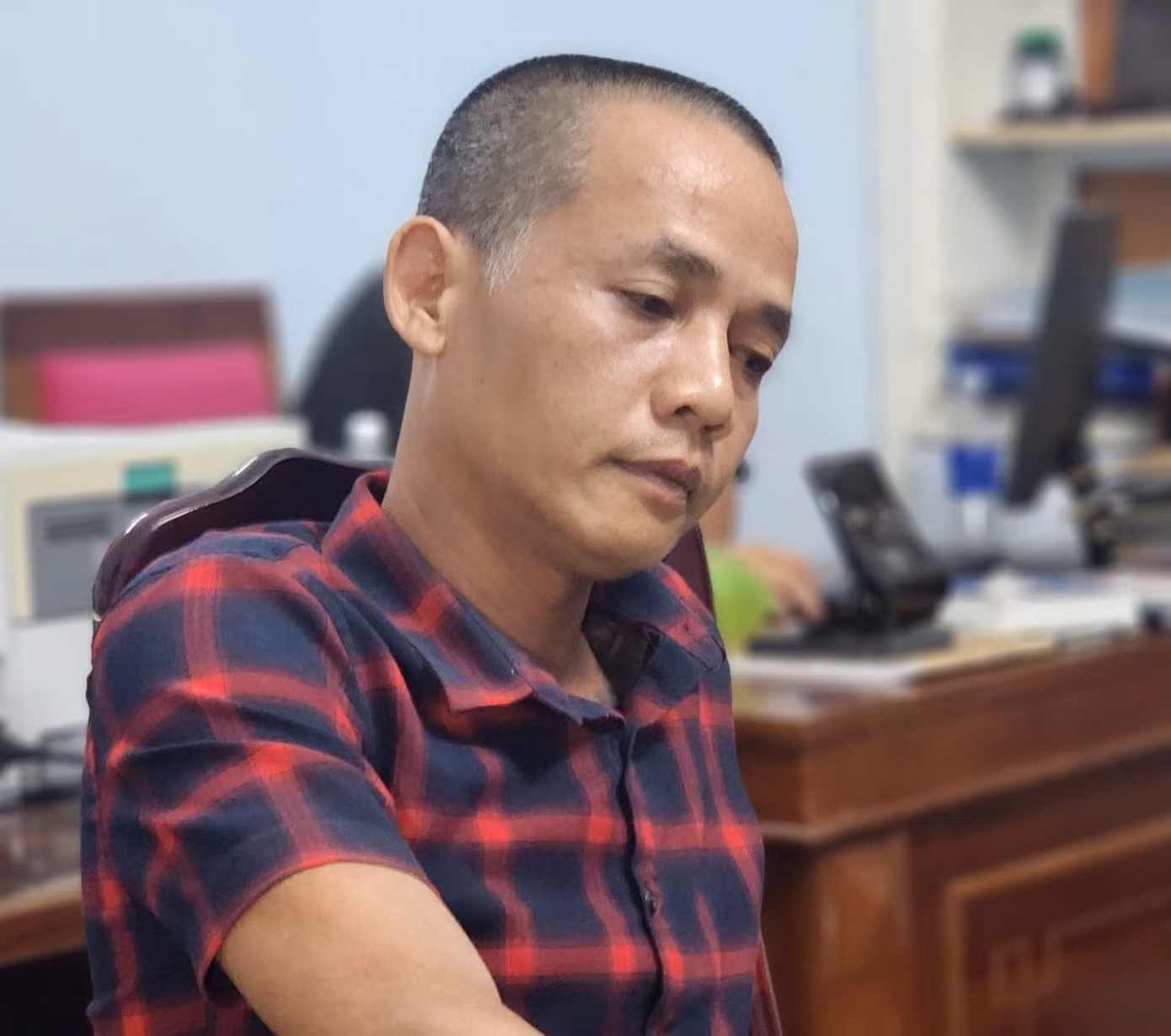 Đối tượng Đoàn Việt Nam tại cơ quan công an. Đối tượng Đoàn Việt Nam tại cơ quan công an.