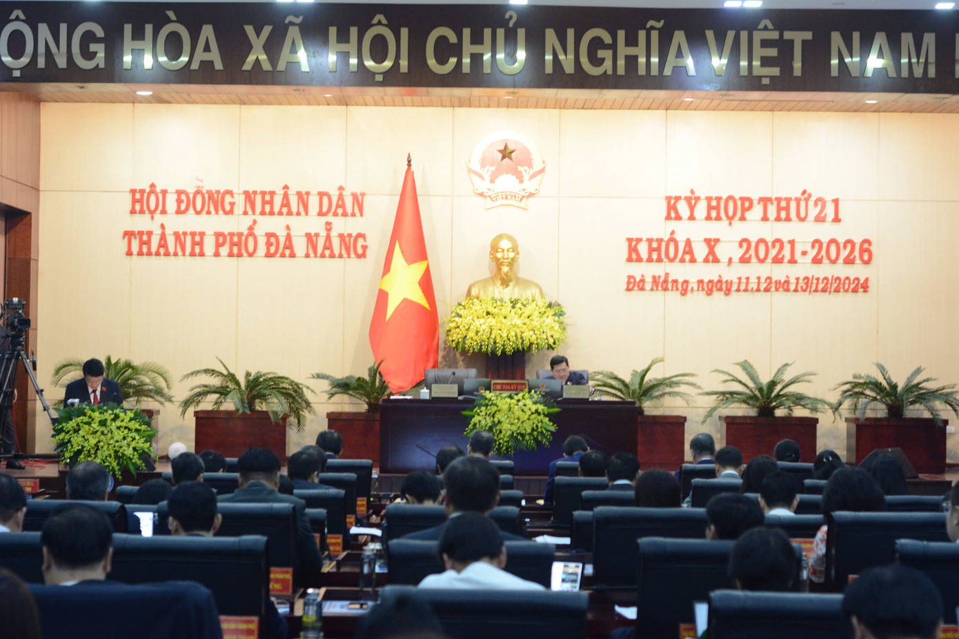 Quang cảnh kỳ họp thứ 21, HĐND TP Đà Nẵng khóa X.