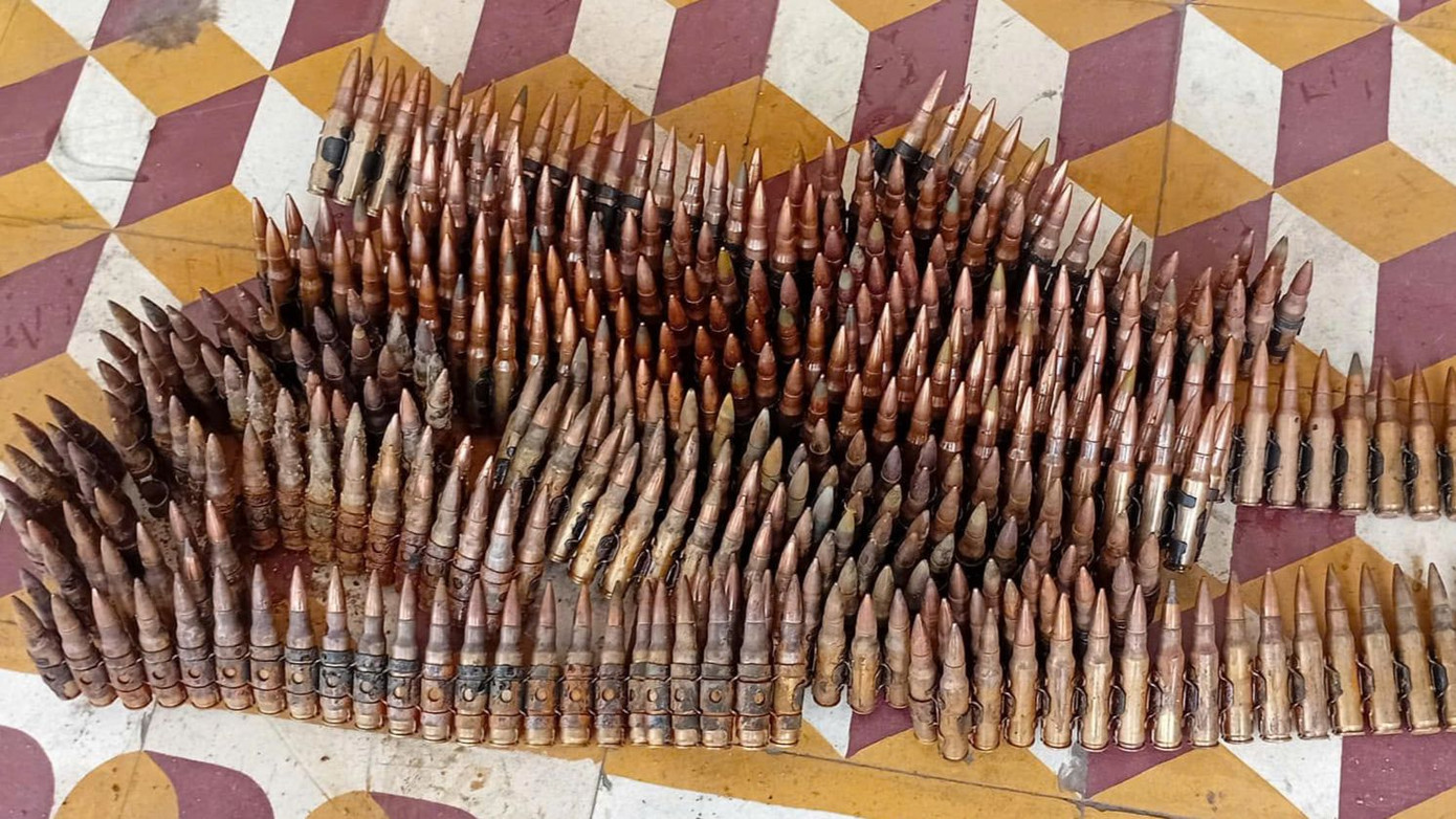 Số đạn được phát hiện khi đào móng nhà.