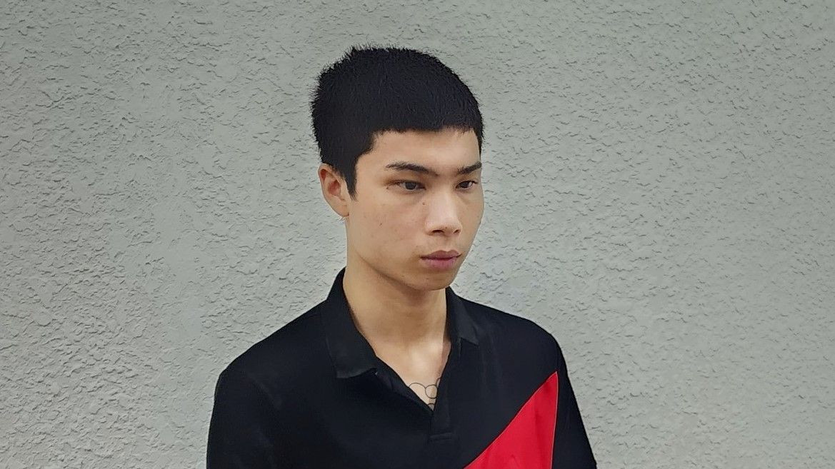 Đối tượng Hạc tại cơ quan Công an.