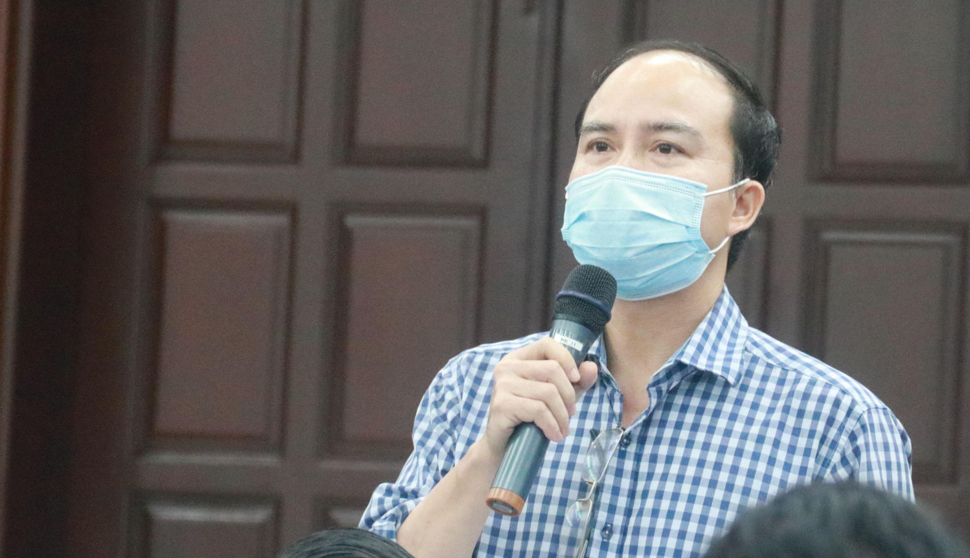 Ông Nguyễn Tấn Hải, Trưởng BQL ATTP thành phố tại buổi họp báo.