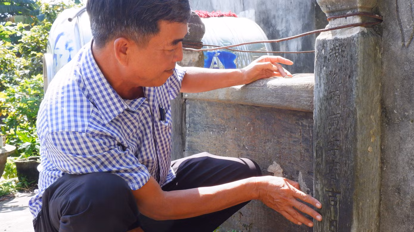 Giếng Chăm cổ ở làng Trung Sơn.