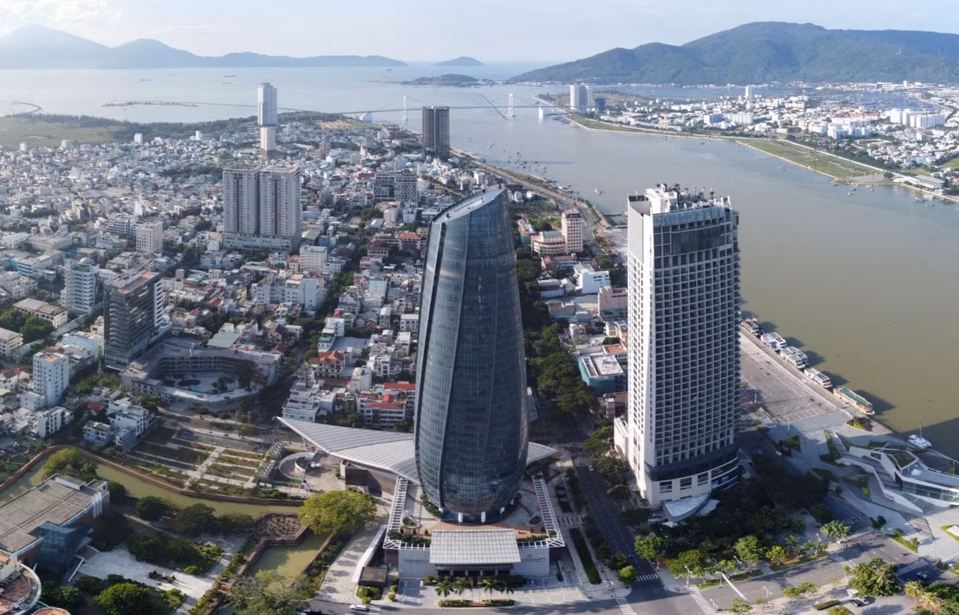Một góc thành phố Đà Nẵng nhìn từ trên cao.
