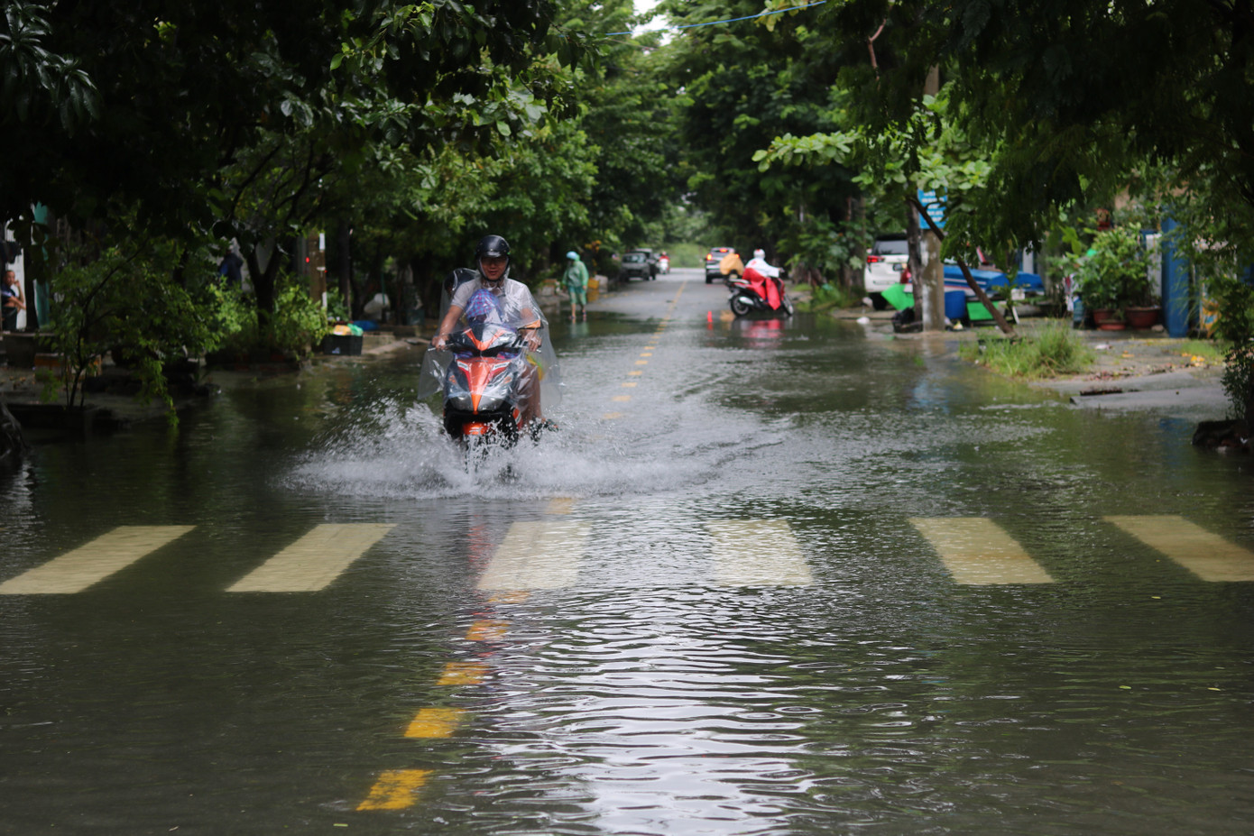 Do thời tiết chuyển biến xấu, áp thấp mạnh lên thành áp thấp nhiệt đới kèm mưa to, vì vậy Sở GD&ĐT Đà Nẵng đã gửi thông báo tới các trường cho trẻ mầm non, học sinh, sinh viên tiếp tục nghỉ học hôm nay (17/10). Trong khi đó, Bộ Chỉ huy Quân sự và Công an thành phố đã sẵn sàng điều lực lượng đến các vị trí trọng điểm, xung yếu như khu vực Khe Cạn (quận Thanh Khê), đường Mẹ Suốt (quận Liên Chiểu), đường Nguyễn Nhàn (quận Cẩm Lệ); Bộ Chỉ huy Bộ đội Biên phòng thành phố điều lực lượng ứng trực tại các khu vực ven biển. Do thời tiết chuyển biến xấu, áp thấp mạnh lên thành áp thấp nhiệt đới kèm mưa to, vì vậy Sở GD&ĐT Đà Nẵng đã gửi thông báo tới các trường cho trẻ mầm non, học sinh, sinh viên tiếp tục nghỉ học hôm nay (17/10). Trong khi đó, Bộ Chỉ huy Quân sự và Công an thành phố đã sẵn sàng điều lực lượng đến các vị trí trọng điểm, xung yếu như khu vực Khe Cạn (quận Thanh Khê), đường Mẹ Suốt (quận Liên Chiểu), đường Nguyễn Nhàn (quận Cẩm Lệ); Bộ Chỉ huy Bộ đội Biên phòng thành phố điều lực lượng ứng trực tại các khu vực ven biển.