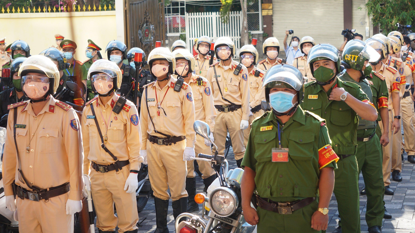 Công an TP Đà Nẵng tại lễ ra quân.