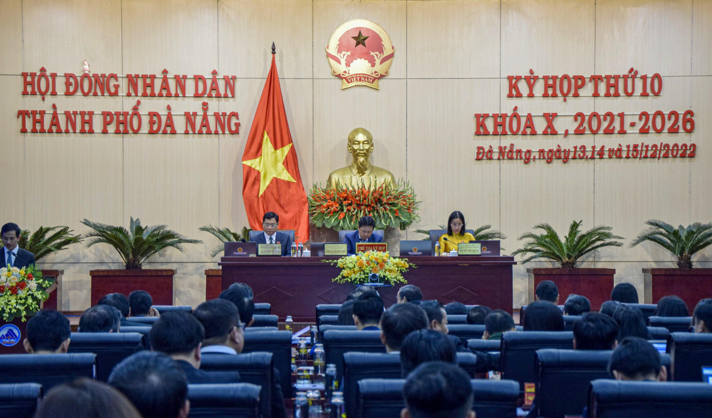 Quang cảnh kỳ họp thứ 10, HĐND TP Đà Nẵng khoá X.
